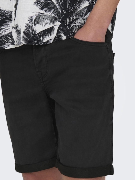 Only & Sons Onsply Blk Jog 8581 Pim Dnm Shorts Noos
