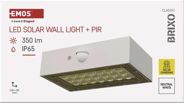 Image du produit Emos LED-Leuchte BRIXO mit PIR, neutralweiss (350 lm)