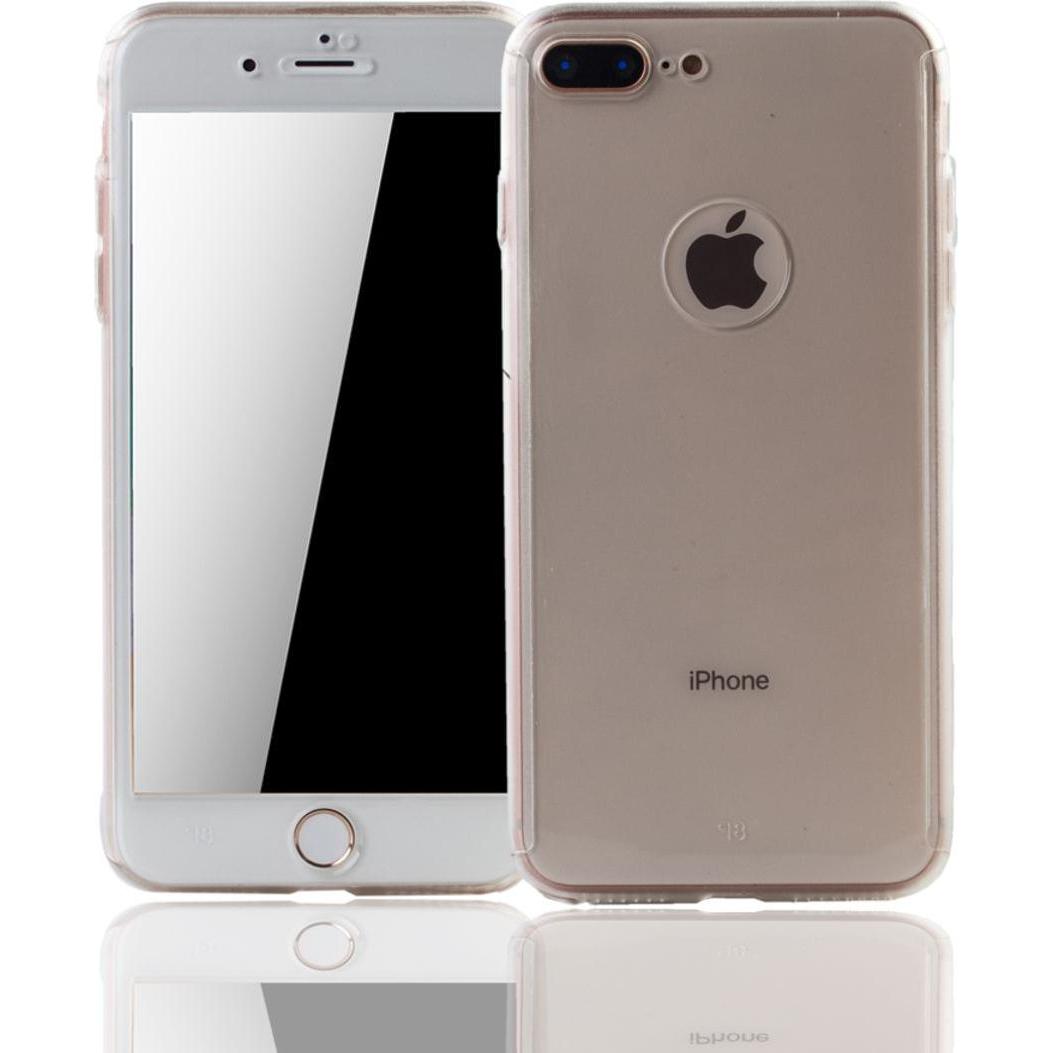 König Design Hülle Handy Schutz für Apple iPhone 8 Plus Case Cover Displayschutz Transparent (Apple iPhone 8 Plus), Smar...