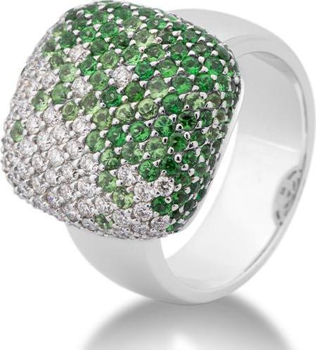 Produktbild Breuning RING - TSAVORITE HELL DE 5/Brill. 1,091 Ct. G/if (62, 750/18 K Gold)