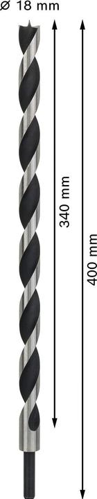 Actual product image Bosch Professional Zubehör PRO Wood Wood twist drill, 18 x 340 x 400 mm (10 mm)