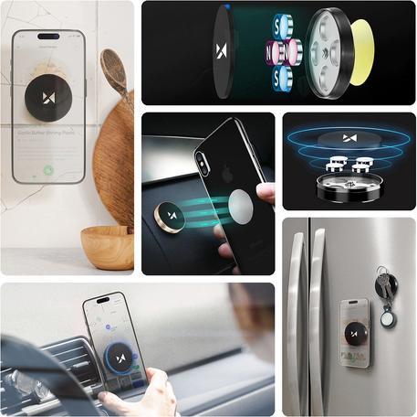 Actual product image Wozinsky Self-adhesive Magnetic Car Dashboard Mount Black (WMH-02)