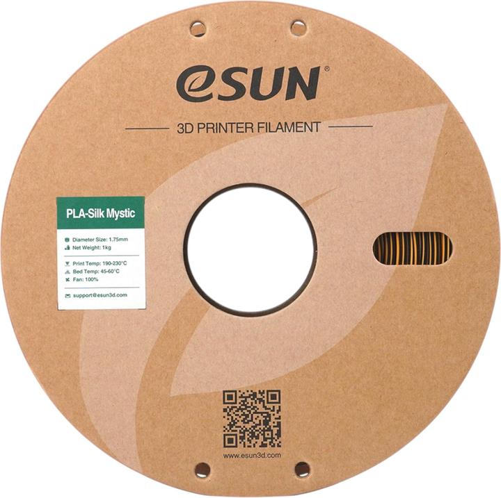 Produktbild eSUN ePLA-Silk Mystic Schwarz-Rot-Gold Filament 1.75mm 1Kg (PLA, 1.75 mm, 1000 g, Mehrfarbig)