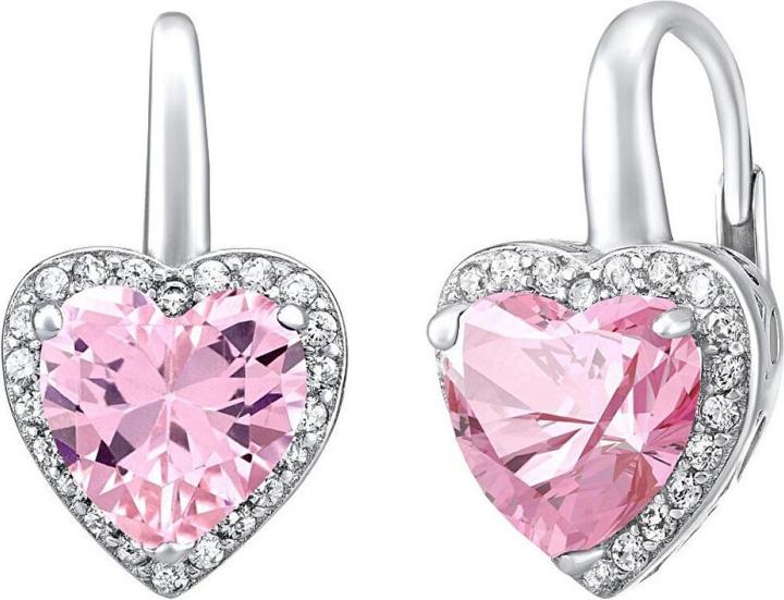Immagine prodotto Silvego Orecchini in argento con cuori rosa LPS0629EP