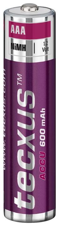 Image du produit Tecxus AAA (Micro)/HR03 - 600 mAh - Batterie nickel-métal hydrure (NiMH), 1,2 V (4 pcs, AAA, 600 mAh)