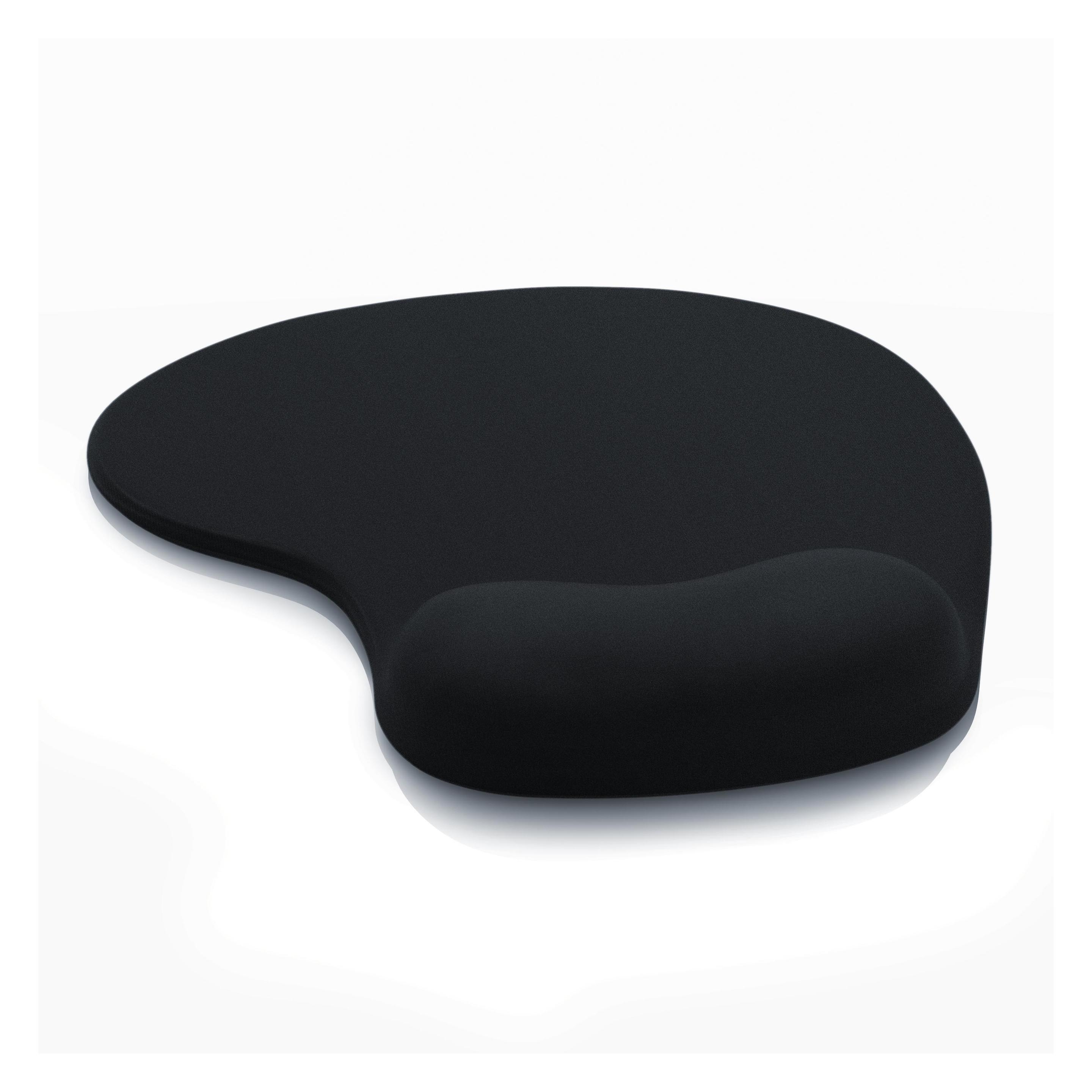 Tappetino Per Mouse Con Supporto In Gel Per Polso – Antiscivolo, 23x18 Cm, Nero, Per PC E Laptop, Riduce L'Affaticamento