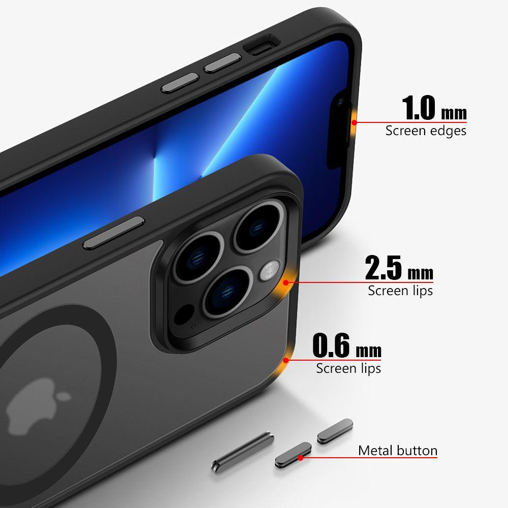 Thumbnail - Cadorabo Hülle für Apple iPhone 12 PRO MAX kompatibel mit MagSafe (Apple iPhone 12 Pro Max), Smartphone Hülle, Schwarz