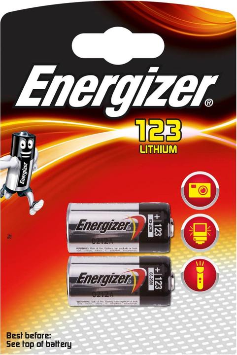 Image du produit Energizer 123 Lithium Photo (2 pcs, CR123A / CR123 / 123 / CR17345, 1500 mAh)