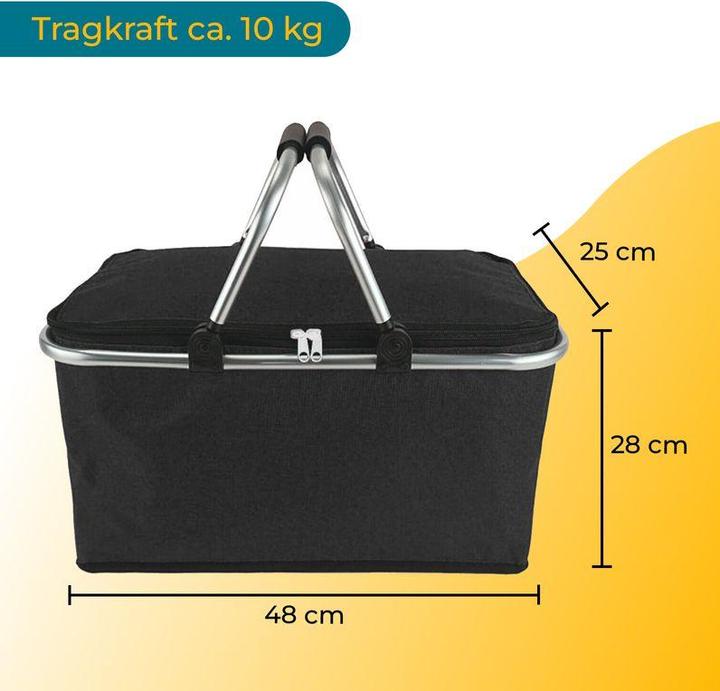 Immagine prodotto Hermex Set di cestini per la spesa Thermo Shopping Basket Carry Basket Cooling Basket Carrybag (25 l)