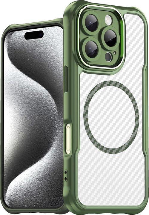 Immagine prodotto Hurtel Custodia in silicone MagSafe Leading Series per iPhone 16 Pro Max - Verde (Apple iPhone 16 Pro Max)