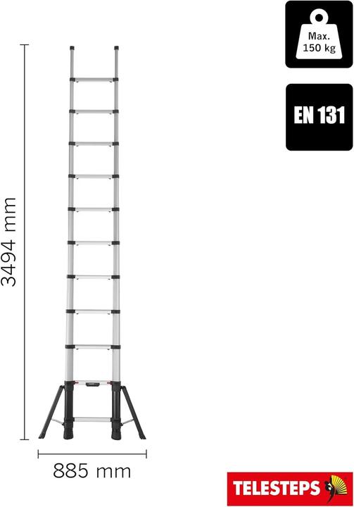 Actual product image Telesteps Teleskopleiter Prime Line 3.5m S (Telescopic ladder, 350 cm)