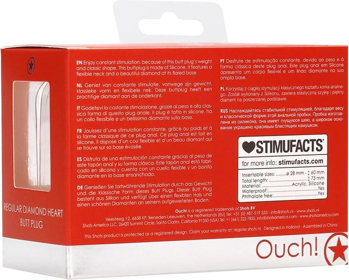 Produktbild Ouch! Diamond Heart Butt Plug