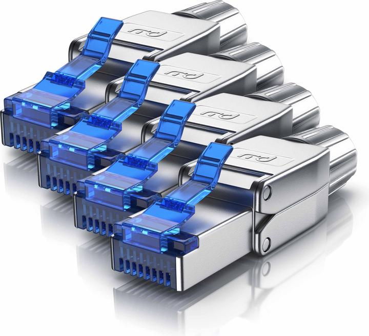 Primewire 4x network connector field-wireable RJ45 CAT 8, CAT8 connector for LAN cable network cable (Network cable plug)