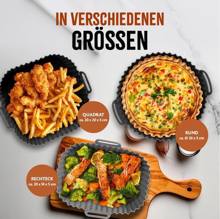 Produktbild KitchBo Silikonform, 20 x 20 x 6.3 cm, Schwarz