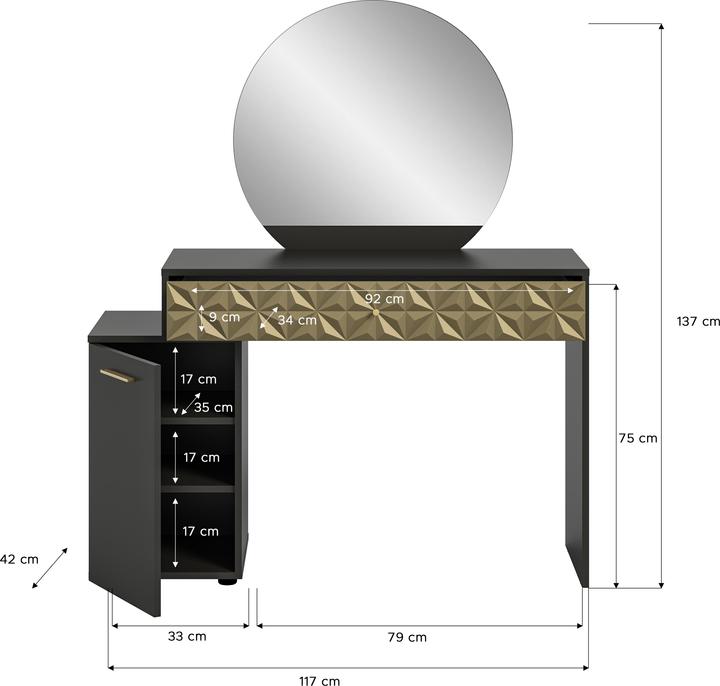 Image du produit Xonox Home Table console Prisma (117 x 42 x 138 cm)