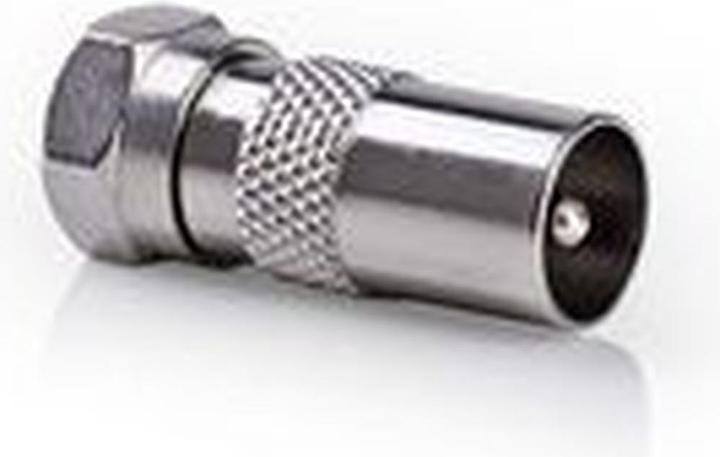 Nedis Adaptateur de satellite et d'antenne | F mâle | IEC (Coax) mâle | Nickelé | 75 Ohms | Droit (Fiches et connecteurs)