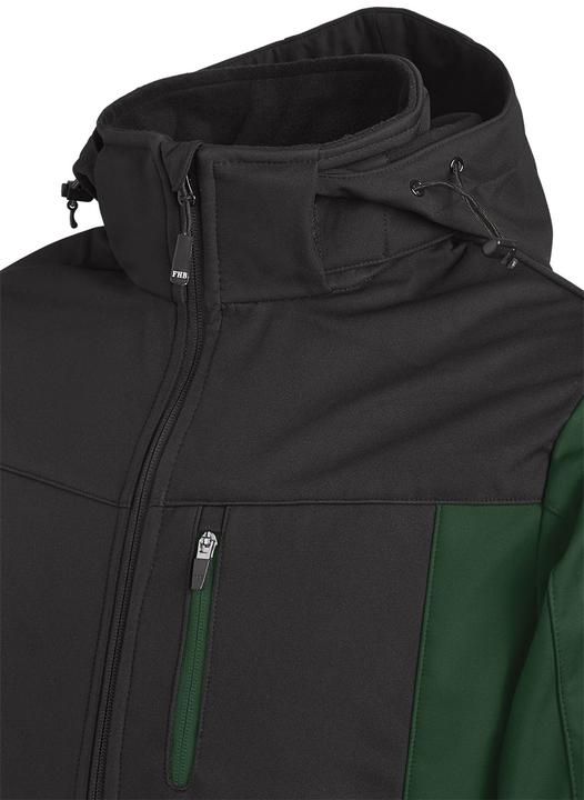 Actual product image FHB Men's softshell jacket JANNIK green, black size S (S)