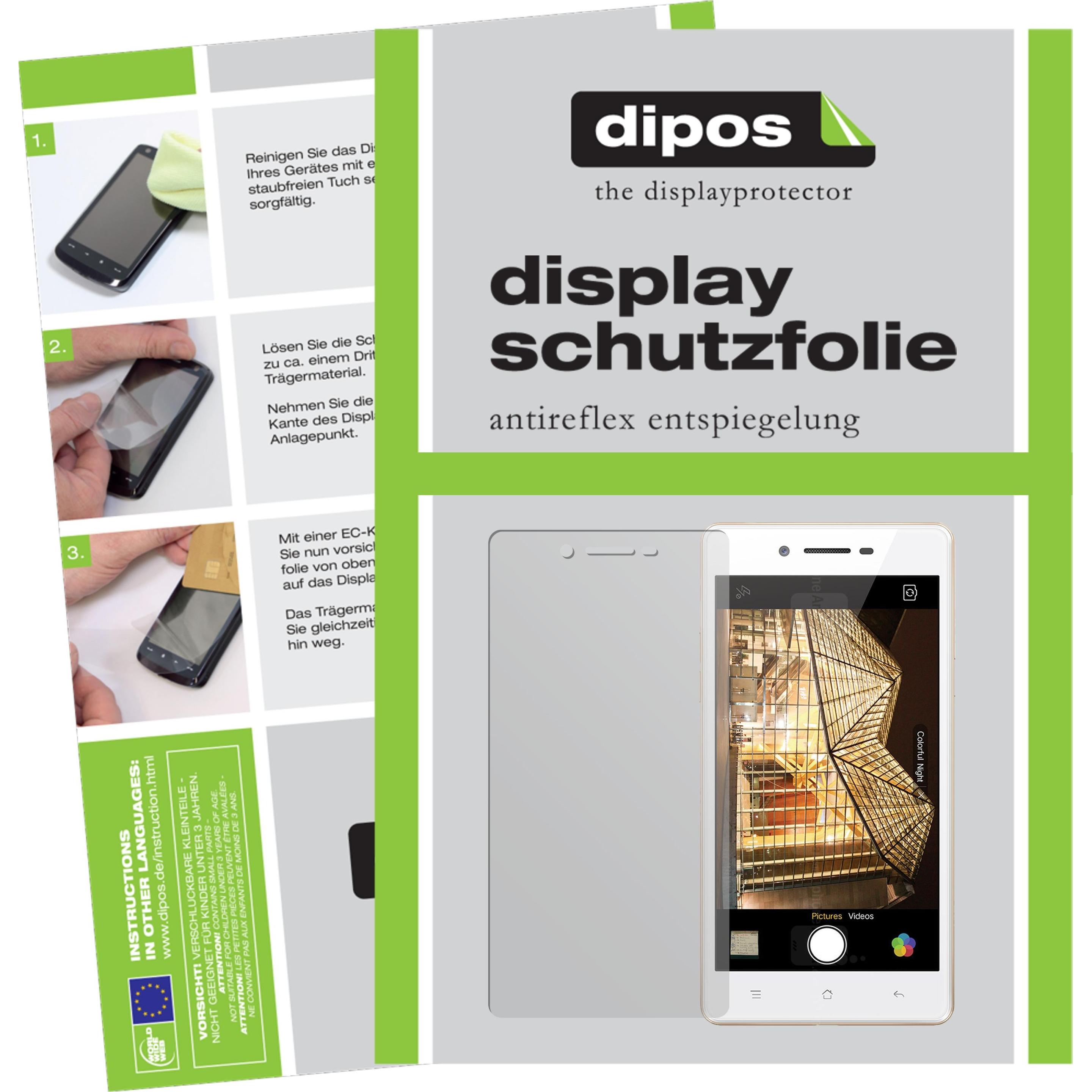 Dipos Displayschutzfolie Antireflex (2 Stück, Oppo Neo 7), Smartphone Schutzfolie, Transparent