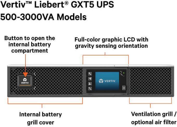 Actual product image Emerson Liebert GXT5 - UPS (rack mountable/external) (2000 VA, 2000 W, Online double converter UPS)