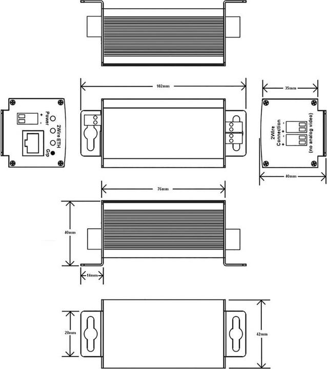Immagine prodotto Renkforce Estensione di rete a 2 porte 2 (Accessori di rete)