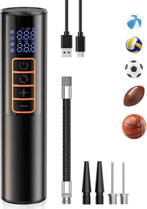 Cover-Discount Akku Luftpumpe mit Digitalanzeige – Elektrische Ballpumpe mit LED