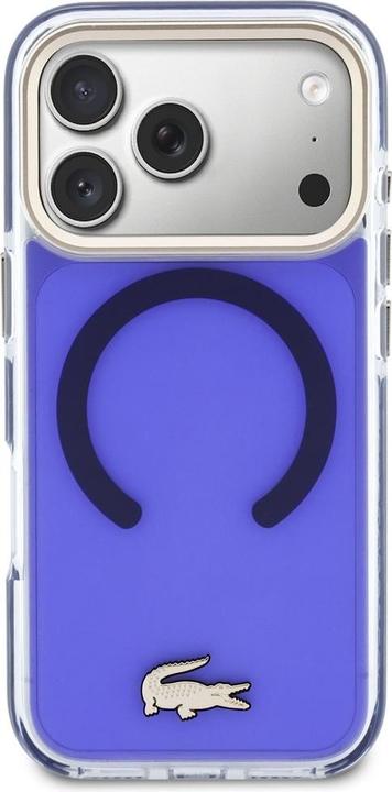 Productafbeelding Lacoste Etui Shockproof Transparent Frosted Gold Logo MagSafe do iPhone 17 Pro Max marine (Apple iPhone 17 Pro Max)