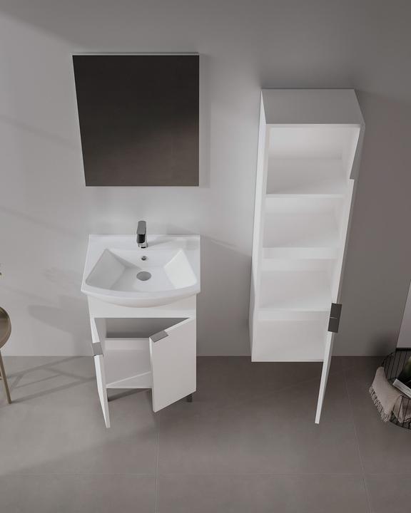 Produktbild Homitis Purus 55 Bathroom Cabinet With Sink & Mirror Set (2 Pieces)