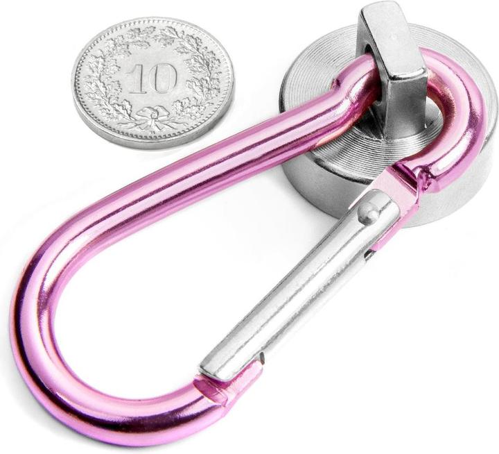 Produktbild Supermagnete Topfmagnet mit Karabiner (2x)