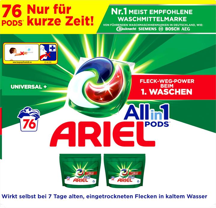 Image du produit Ariel Tout-en-un (76 Cycles de lavage, Pods de lavage)