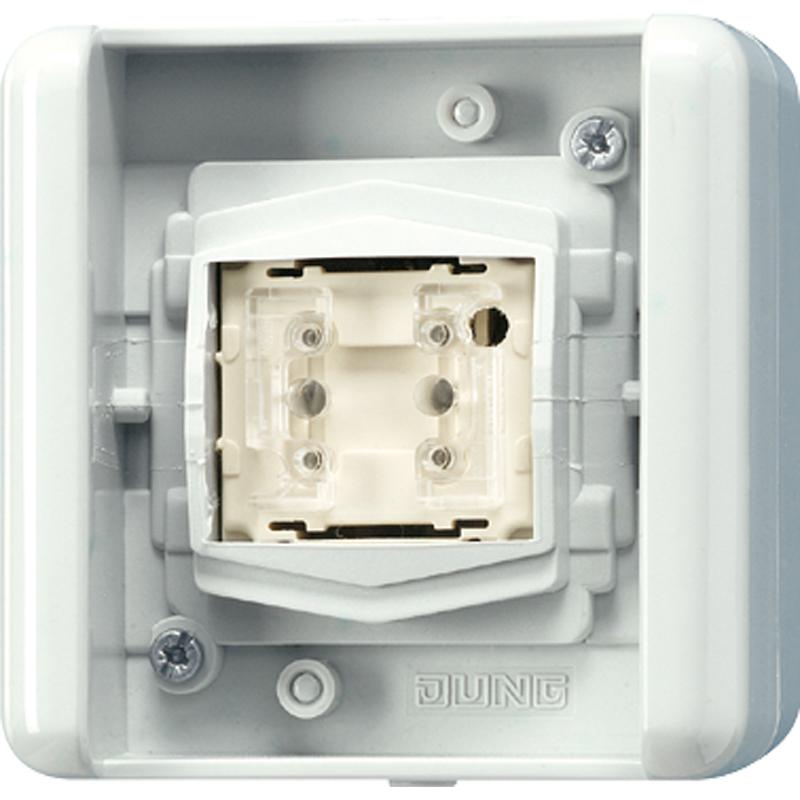 JUNG, Lichtschalter + Storenschalter, Tasterankopplung KNX WG 800 1pkt 8471.02LEDW