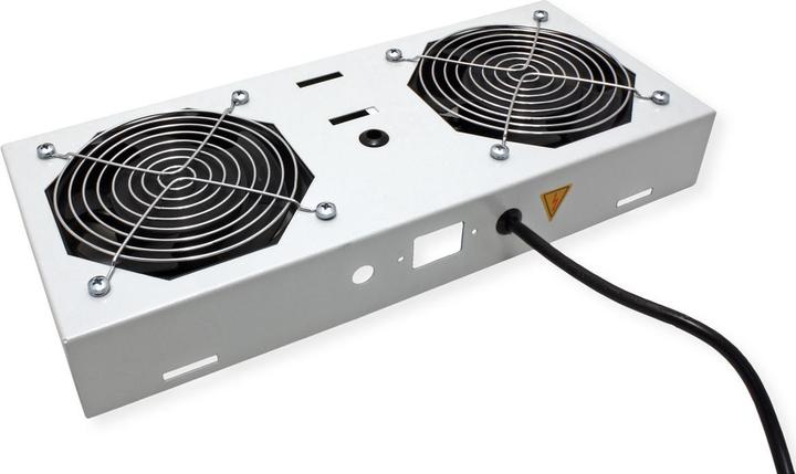 Produktbild Roline fan unit 2 fans for 19-inch wall-mounted enclosures grey