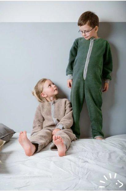 Produktbild Popolini Schlaf-Overall Baumwollfleece - rosa (92)