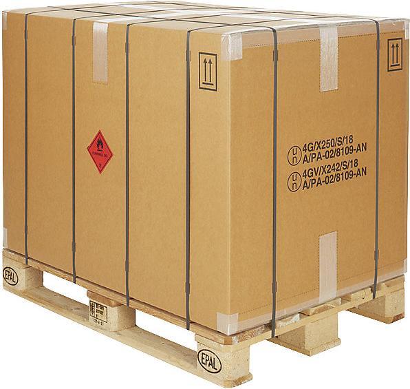 Image du produit kaiserkraft Caisse carton pour produits dangereux PREMIUM, marron, dim. int. 1170 x 770 x (60 x)