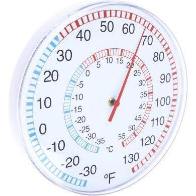 Rs Pro Zeiger-Wand-Thermometer 30cm, Thermometer + Hygrometer, Weiss