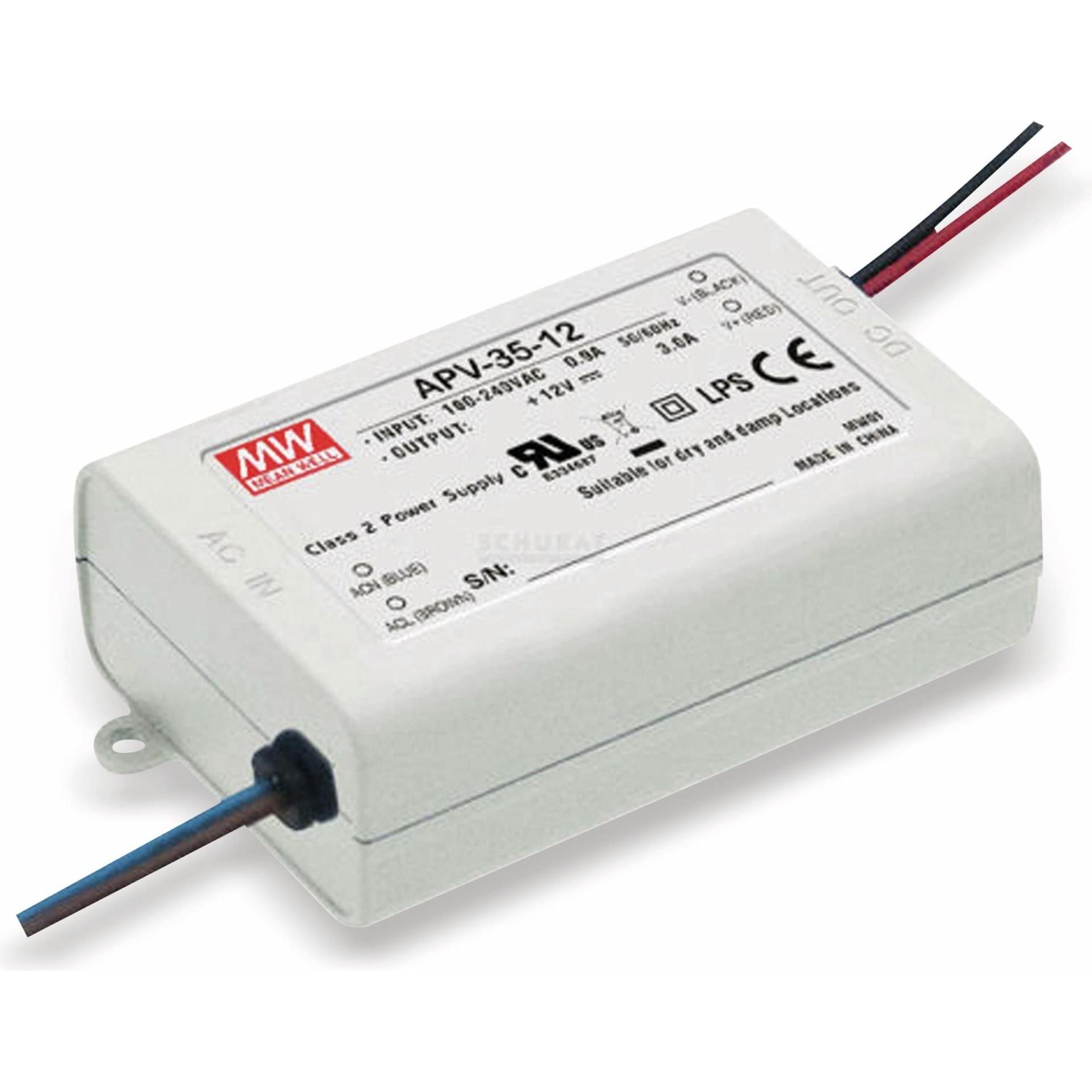 MeanWell MEAN WELL Schaltnetzteil APV-35-24, 24 V-/1,5 A, Labornetzgerät