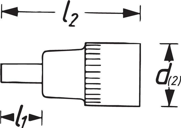 Actual product image HAZET Screwdriver socket 8801-7 ∙ Square, hollow 10 mm (3/8 inch) ∙ Inside hexagon profile ∙ 7 mm (7 mm)