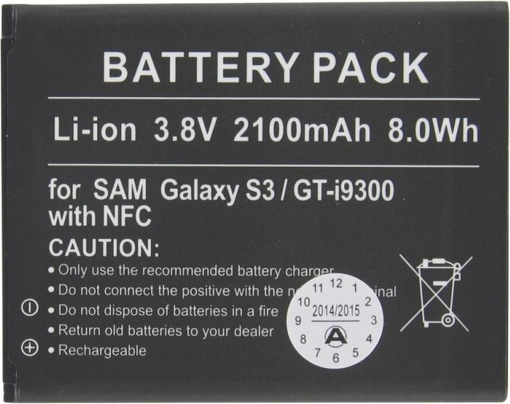 Immagine prodotto Samsung Batteria Galaxy S III, GT-I9300, EB-L1G6LLUC con NFC