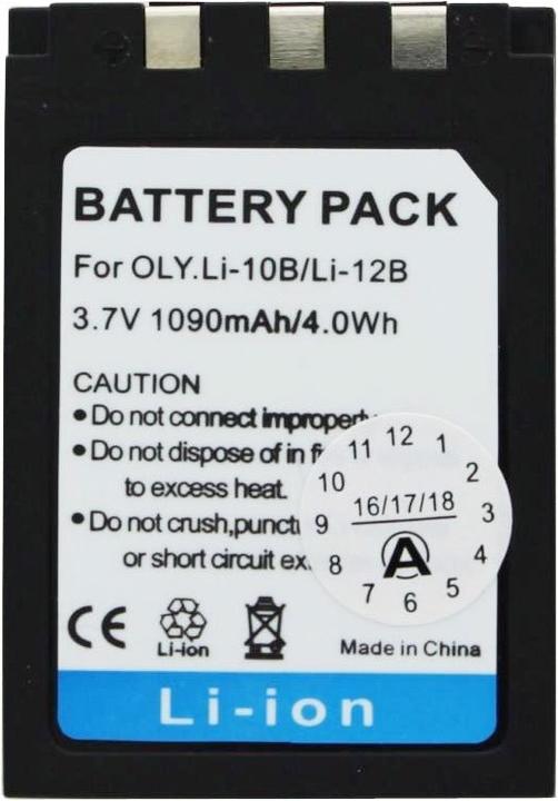 Actual product image Olympus Akku LI-10B, LI-12B (Camera battery)