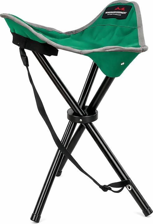 Produktbild Mojawo 3Bein Dreibeinhocker Campinghocker Anglerhocker Tragegurt Grün H51cm