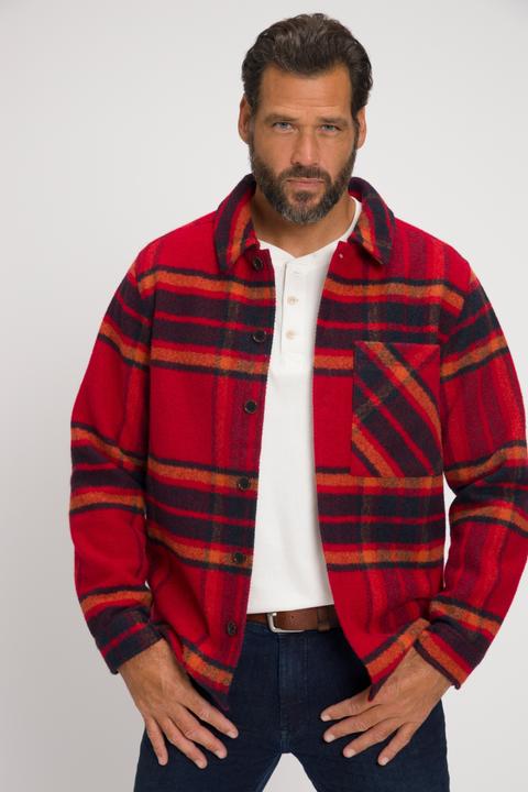 Immagine prodotto JP1880 Karohemd, Overshirt, Langarm, Wollmix, Kentkragen, Modern Fit (4XL)