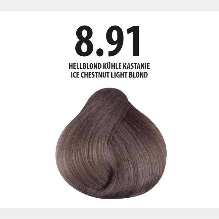 Produktbild FemMas 8.91) Haarfarbe Hellblond Kühle Kastanıe 100ml (Hellblond)