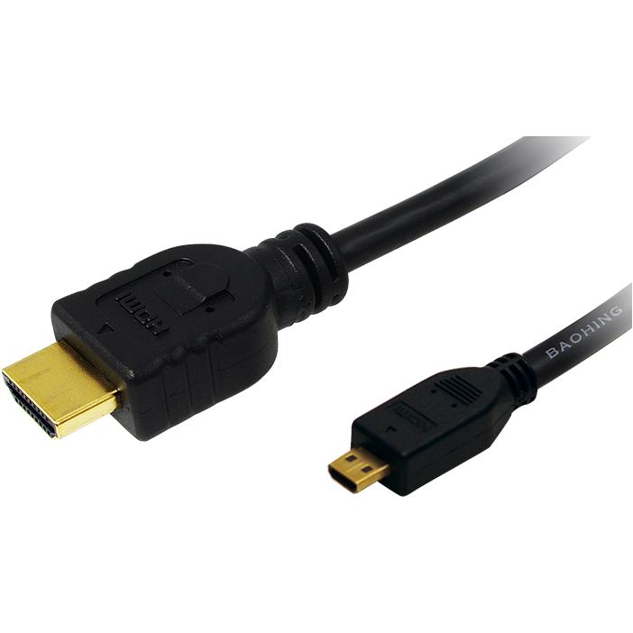 Thumbnail - LogiLink HDMI (Typ A) — micro HDMI (Typ D) (1 m, HDMI), Video Kabel