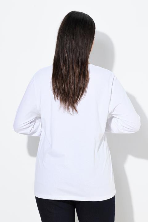 Produktbild Ulla Popken Shirt, Relaxed, Rundhalsausschnitt, Langarm (50, 52)