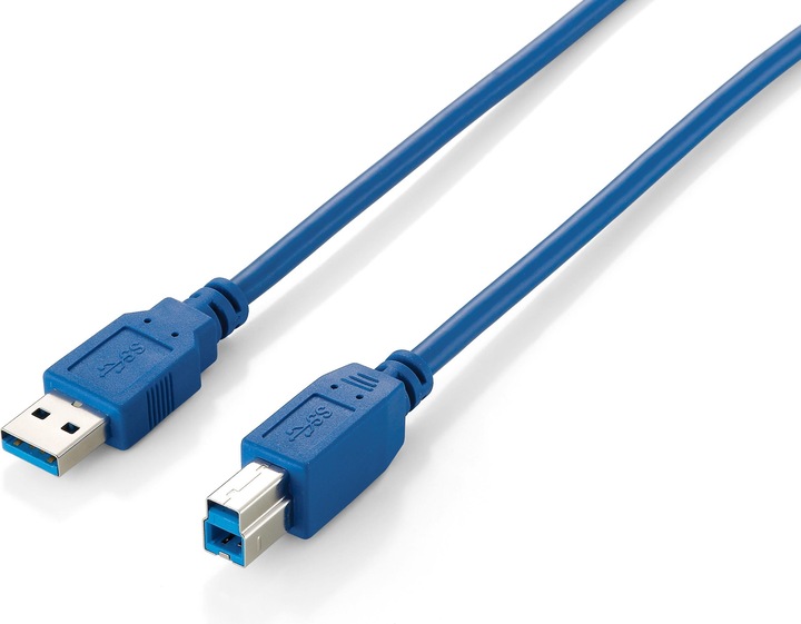 Produktbild equip USB 3.0 Kabel A->B 3m S/S blau (3 m, USB 3.0)