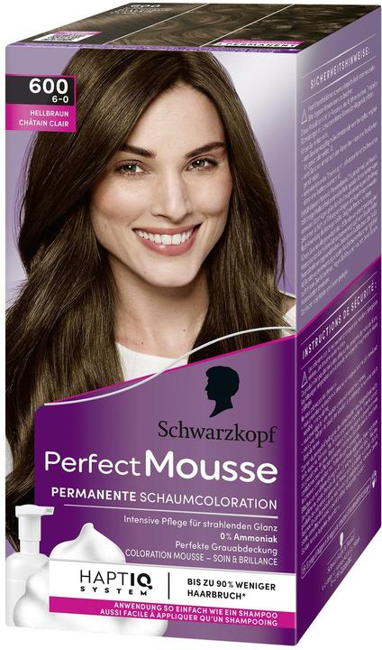 Immagine prodotto Schwarzkopf Perfect Mousse Colorazione della schiuma (600 marrone chiaro)