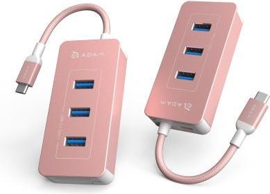 Adam Elements CASA Hub PDC601- 6-fach Hub mit Kartenleser für Speicherkarten, rose gold (USB-B, 6 Ports)