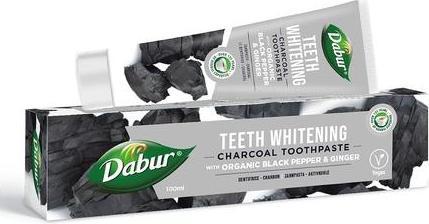 Produktbild Dabur Zahnweissende Holzkohle-Zahnpasta mit Bio-Schwarzem Pfeffer & Ingwer 100ml (100 ml)