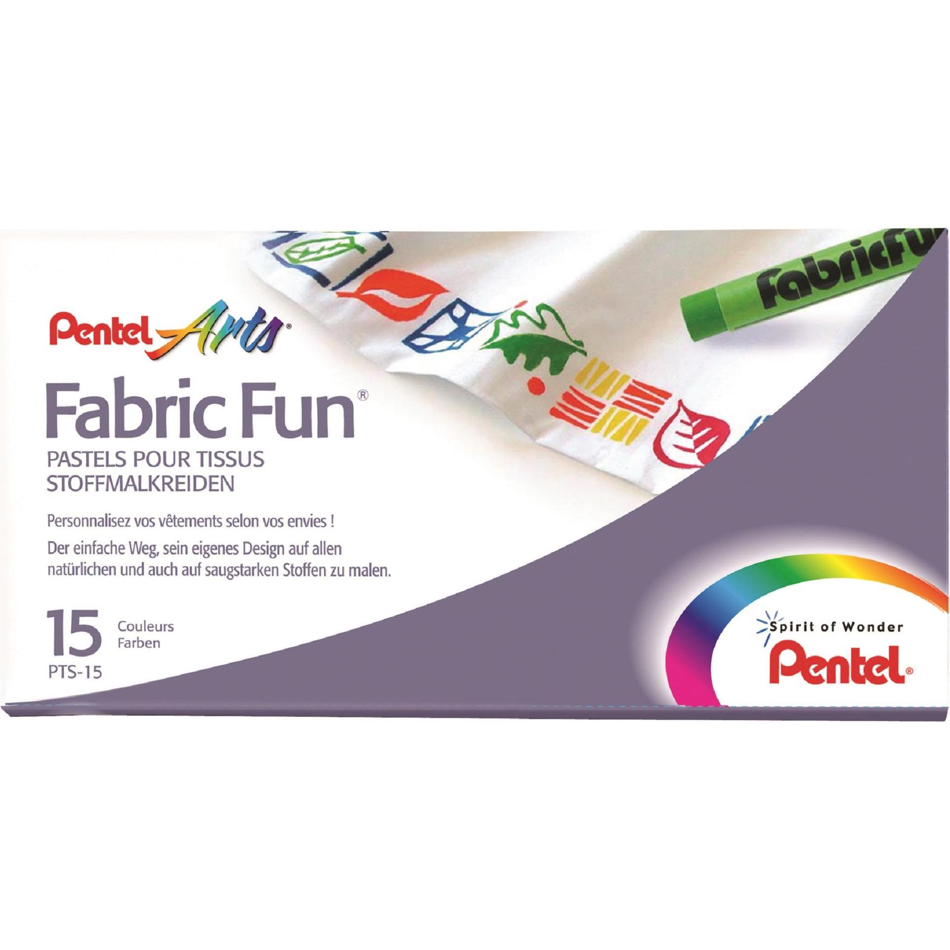 Pentel, Malstifte, Stoffmalkreiden Set 15 Farben (Mehrfarbig, 1 x)