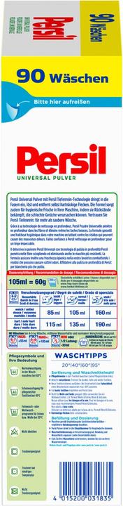 Energy Label Persil Universal (90 Washing cycles, Washing powder)