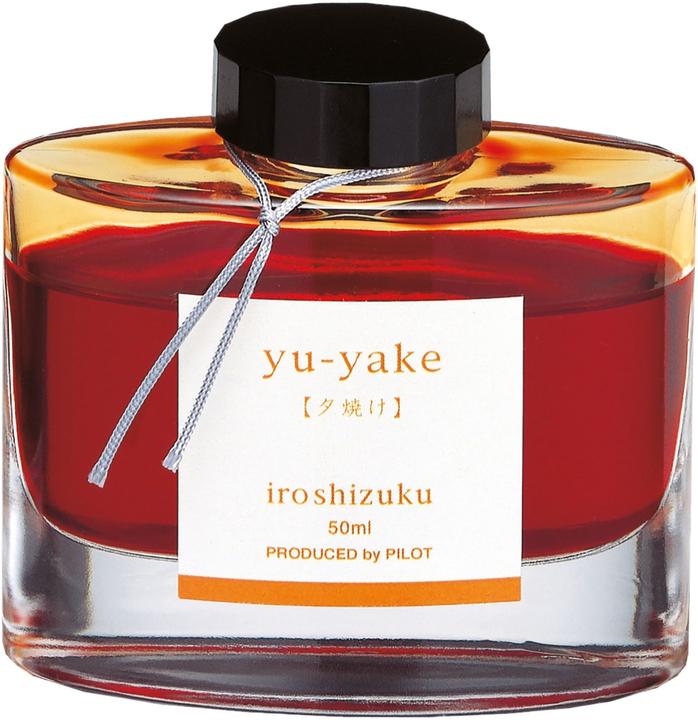 Actual product image Pilot Iroshizuku Ink 50ml - YU-YAKE (ink cartridges, Orange)